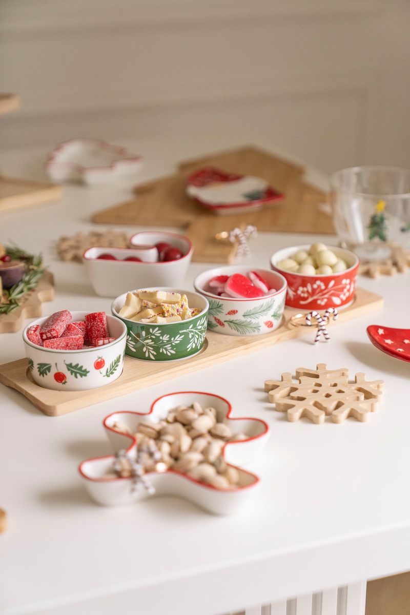 Serveringssett m/4 skåler Juleskog