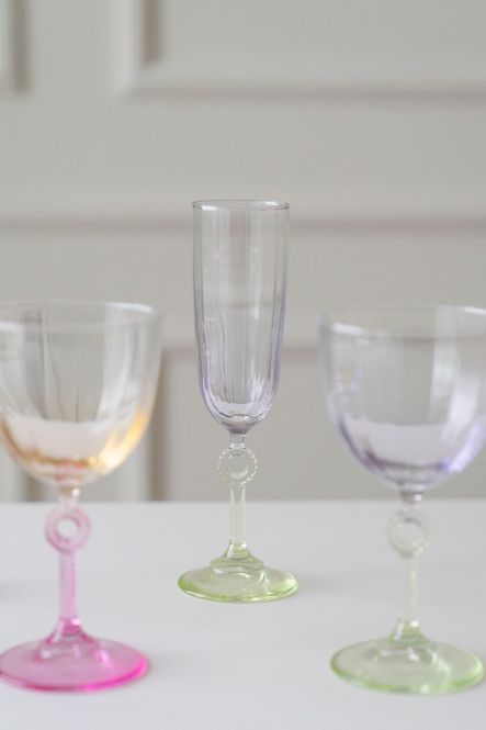 Hovedbilde Champagneglass Sirkel 150ml - Grønn