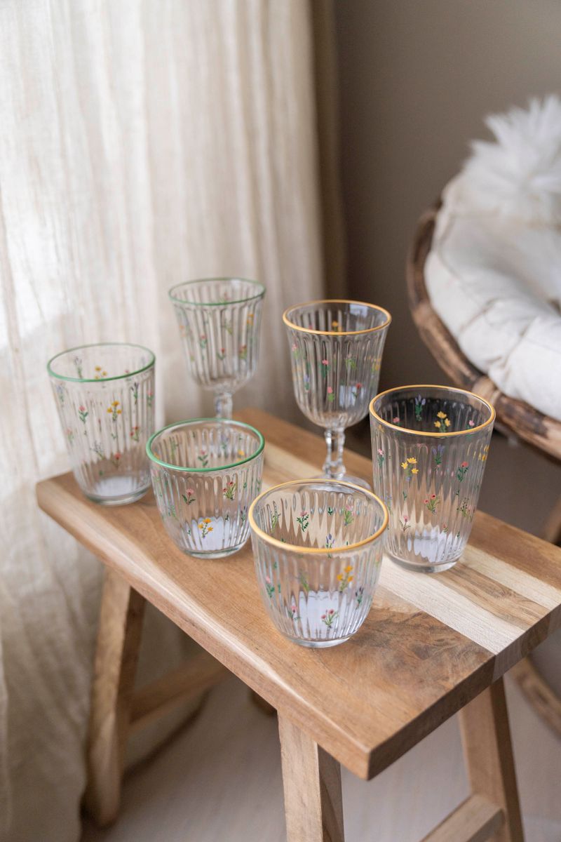 Markblomst Vannglass 295ml - Gul