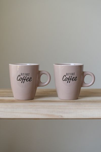 Hovedbilde Krus – 220 ml – 2pk But first, coffe