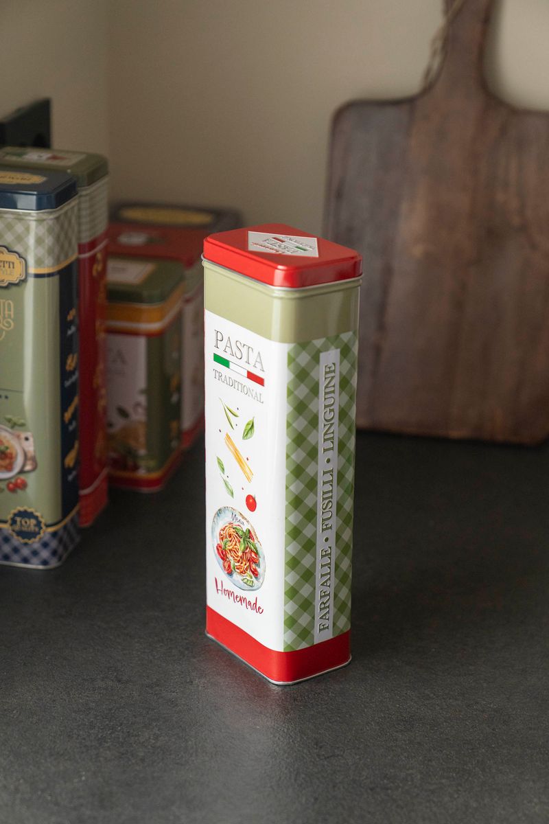 Milano Oppbevaringsboks  Pasta – 9,5×7,5×H19,5cm – Rød