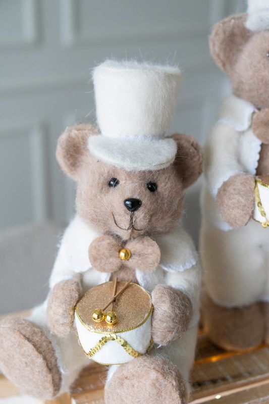 Bamse m/tromme - Sittende