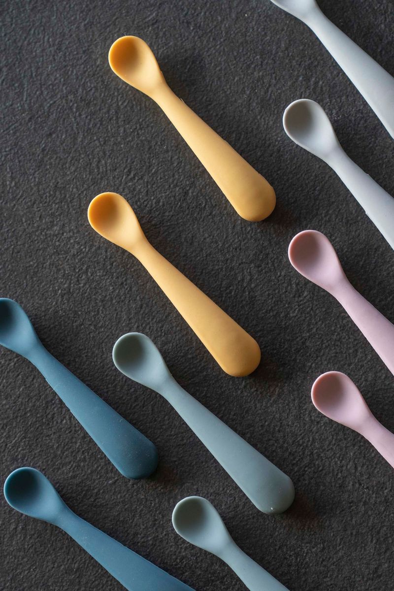 Babyskje i silikon – blå