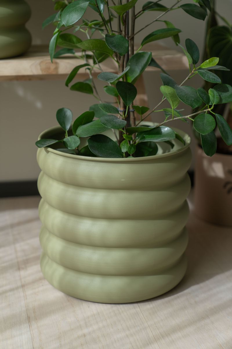 Blomsterpotte galvanisert – 3pk – lys grønn