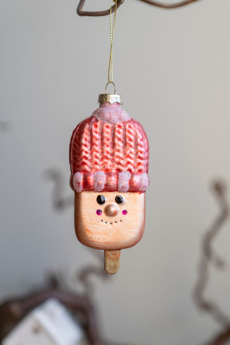Juletrepynt - Iskrem m/lue Rød