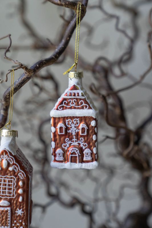 Juletrepynt pepperkakehus 11cm - Versjon 2