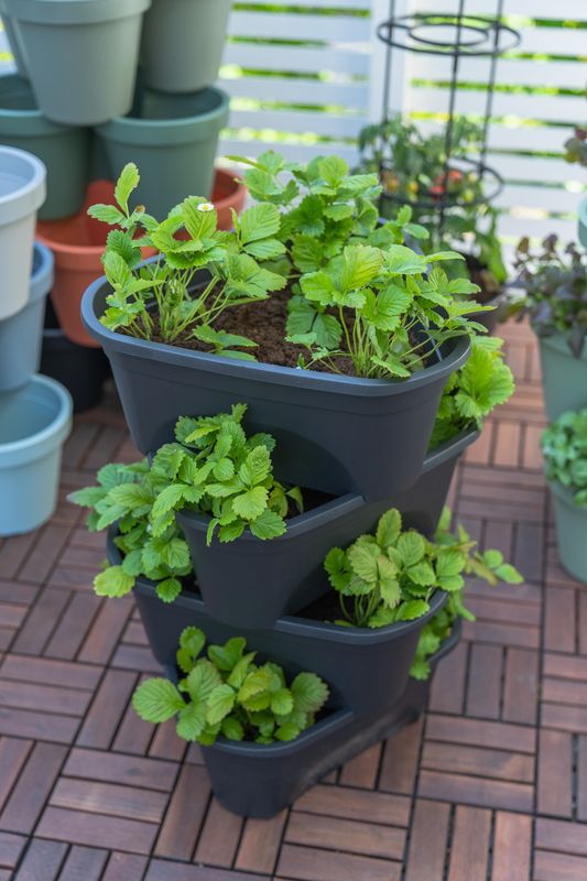 Blomsterpotte 4pk Svart