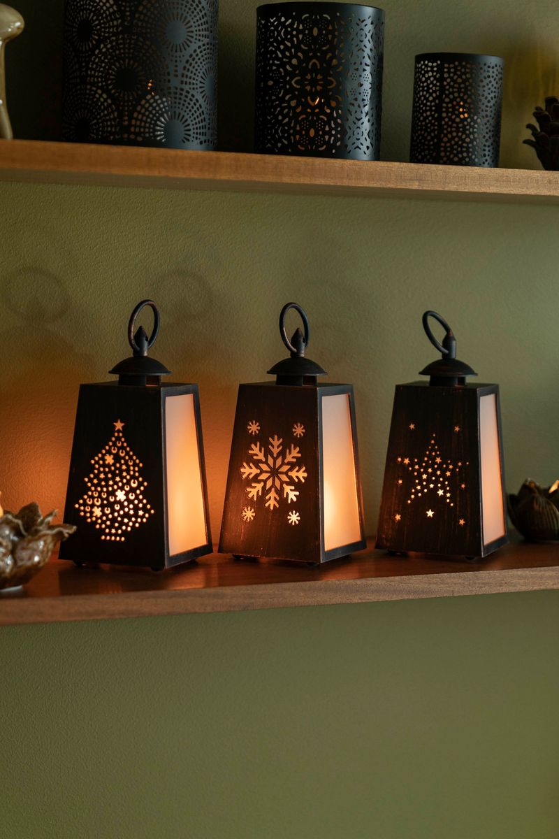 LED Lanterne 10x19cm - Juletre