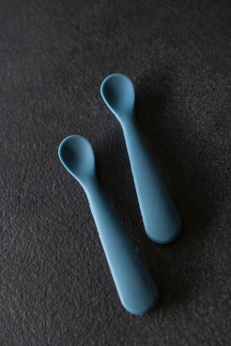 Babyskje i silikon – blå