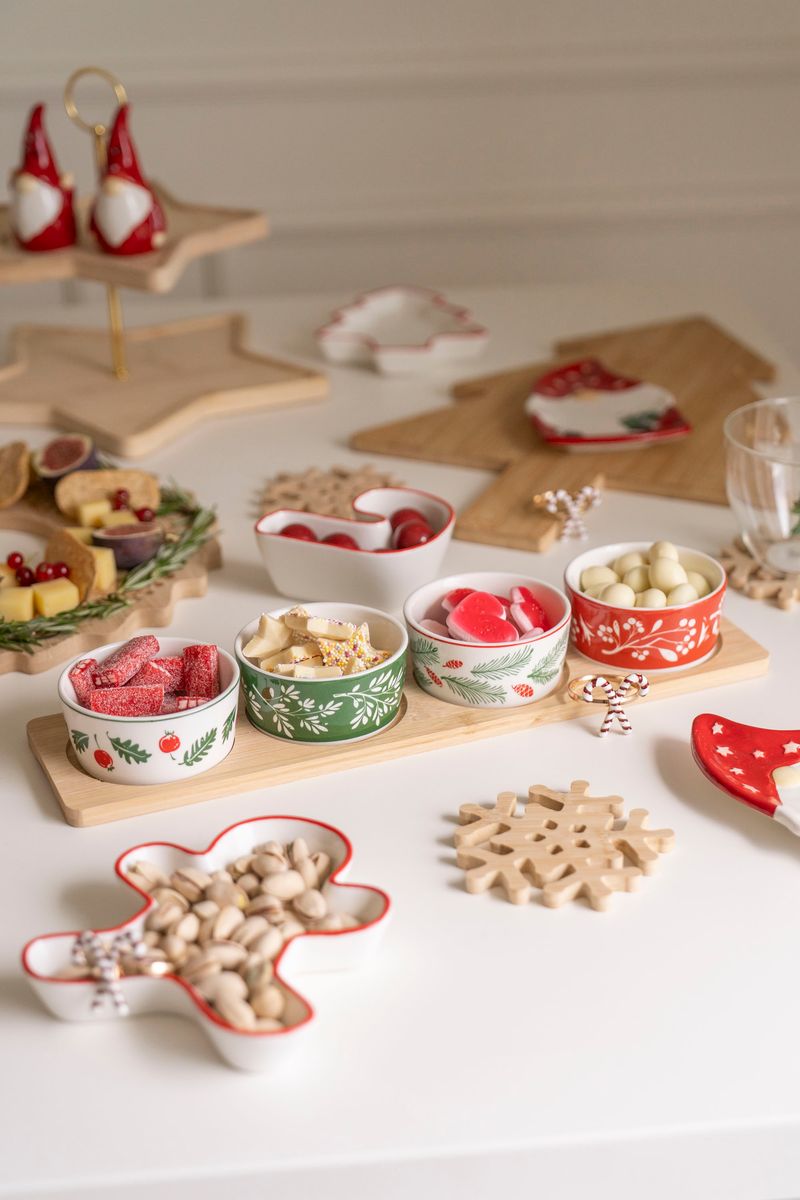 Serveringssett m/4 skåler Juleskog