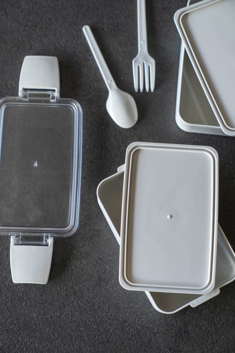 Lunsjboks m/bestikk - Beige