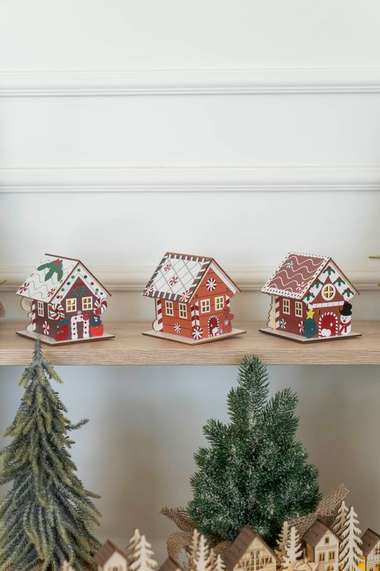 Treby - Pepperkakehus 9cm Snømann