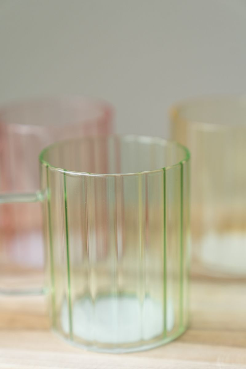 Te-glass med hank – 400 ml – Grønn