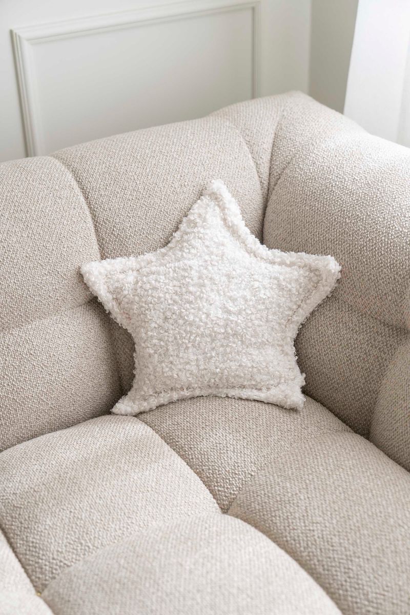 Pute Stjerne 43x30cm - Hvit