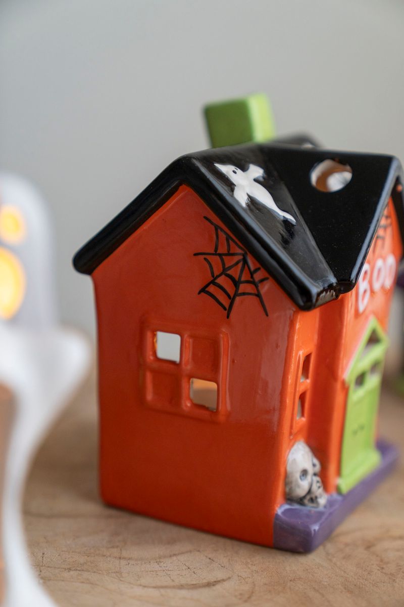 LED Halloween Hus 15cm - Boo