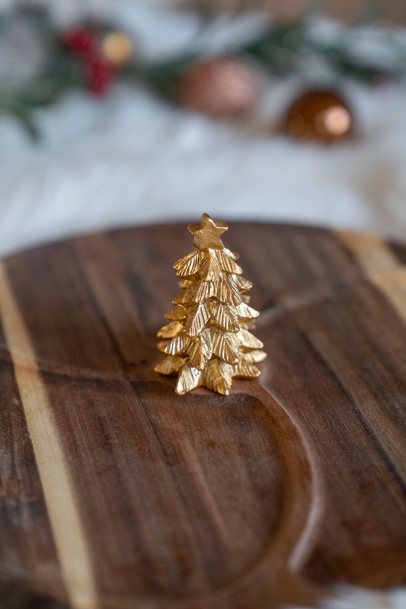 Serveringsfjøl m/Juletre Gull