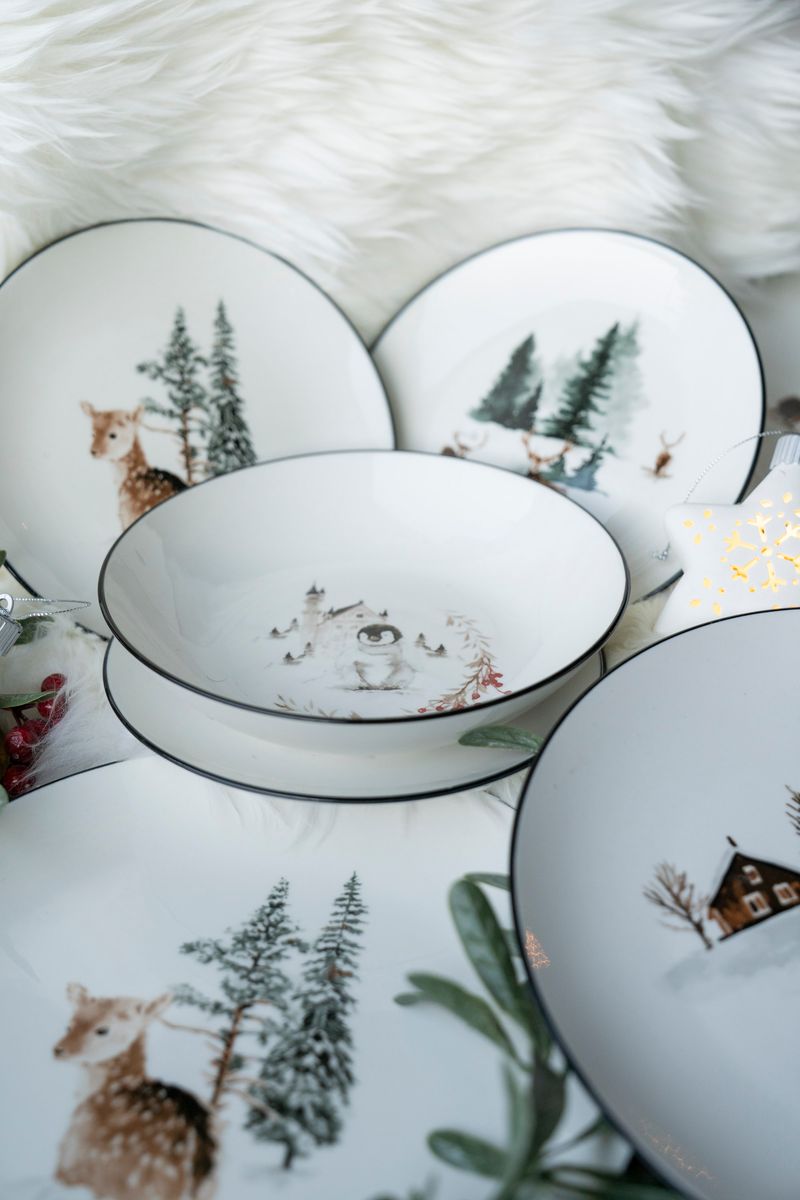 Vinterskog - Skål 20cm Pingvin 