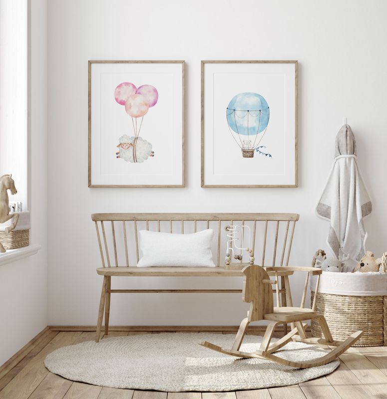 Poster - Katt i Ballong