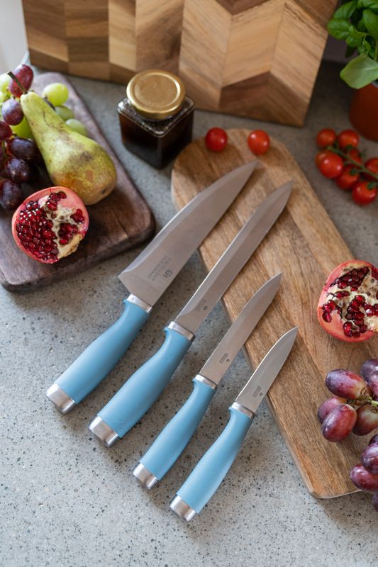 Knivsett - 4pk Blå