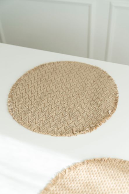 Hovedbilde Brikke Jute 38cm - Lys