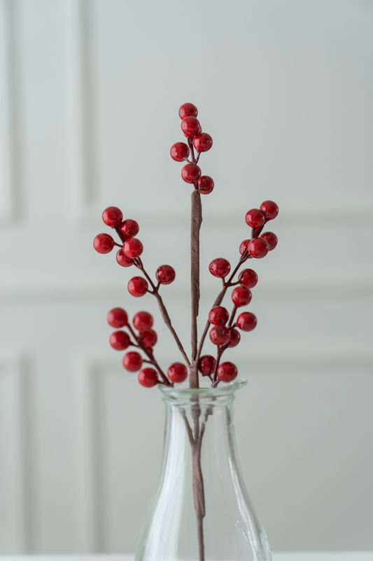 Kunstig Plante Bær 38cm Rød