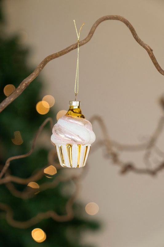 Juletrepynt - Cupcake Gul