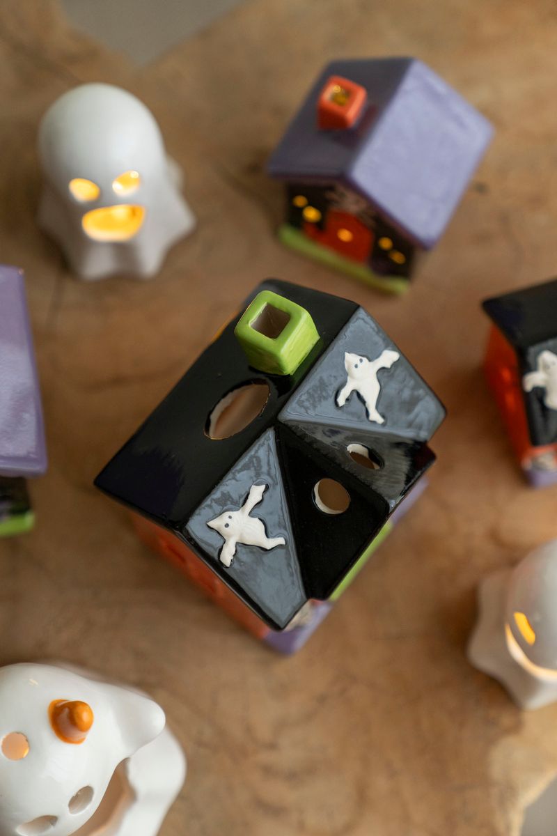 LED Halloween Hus 15cm - Boo