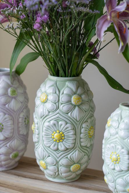Hovedbilde Vase blomster – 22 cm – Grønn