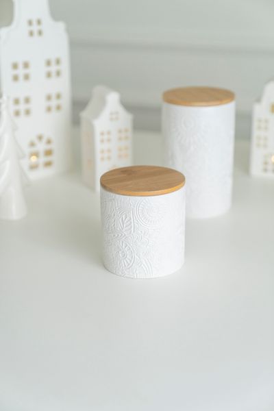 Hovedbilde Keramikkrukke m/lokk 10x10cm