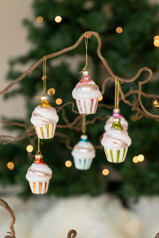 Juletrepynt - Cupcake Oransje