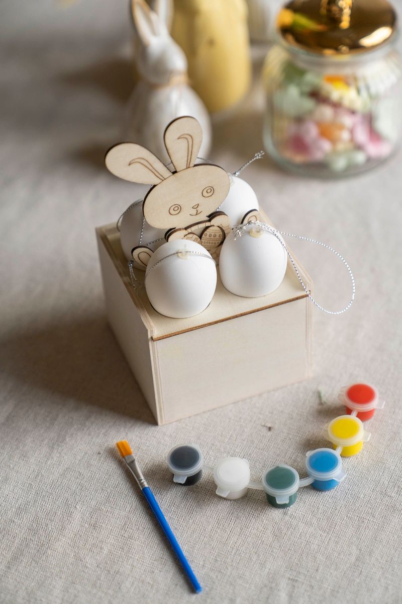 Malingssett med tre-eske og egg – variant B