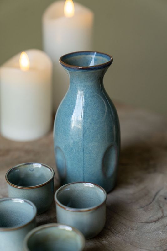 Sake Sett Blå