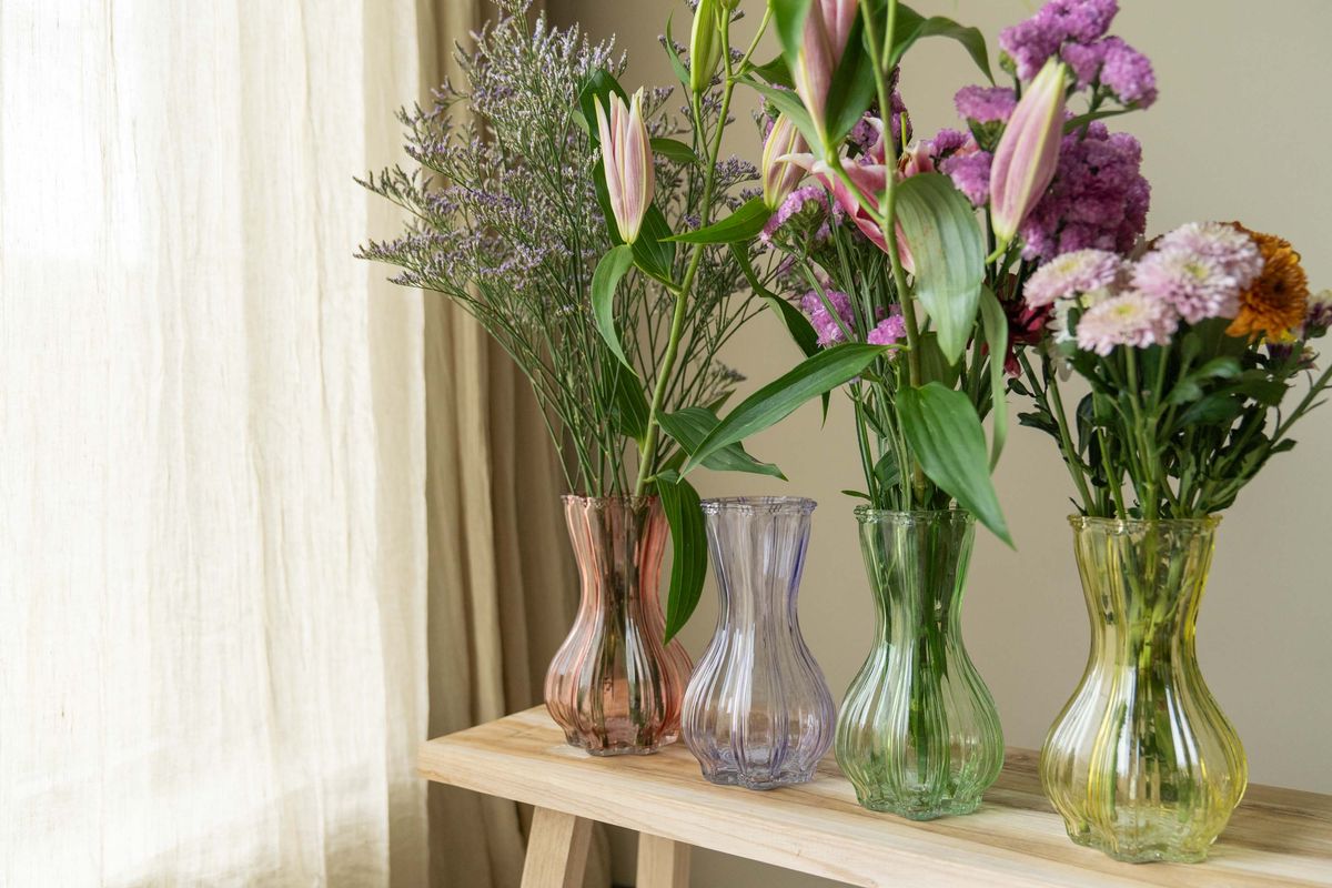 Glassvase – lilla