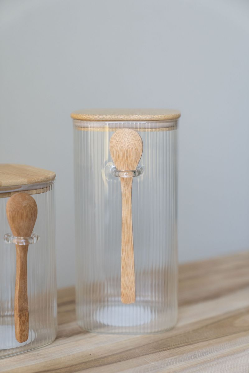 Glasskrukke m/skje 1500ml