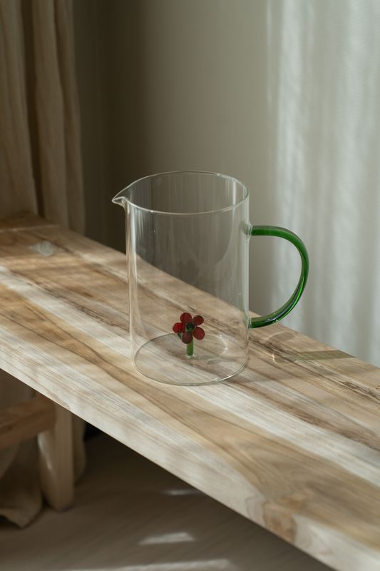 Glassmugge – 1,6 L – Rød