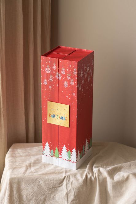 Hovedbilde Adventskalender Sammenbrettbar - Rød