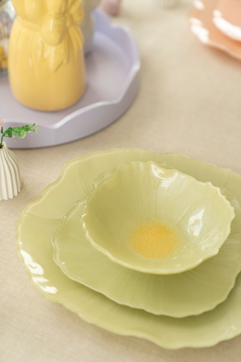 Valmue Skål 15cm - Grønn