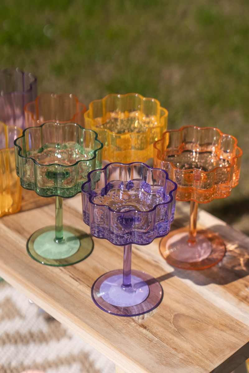 Blomst cocktailglass – 230 ml – gul