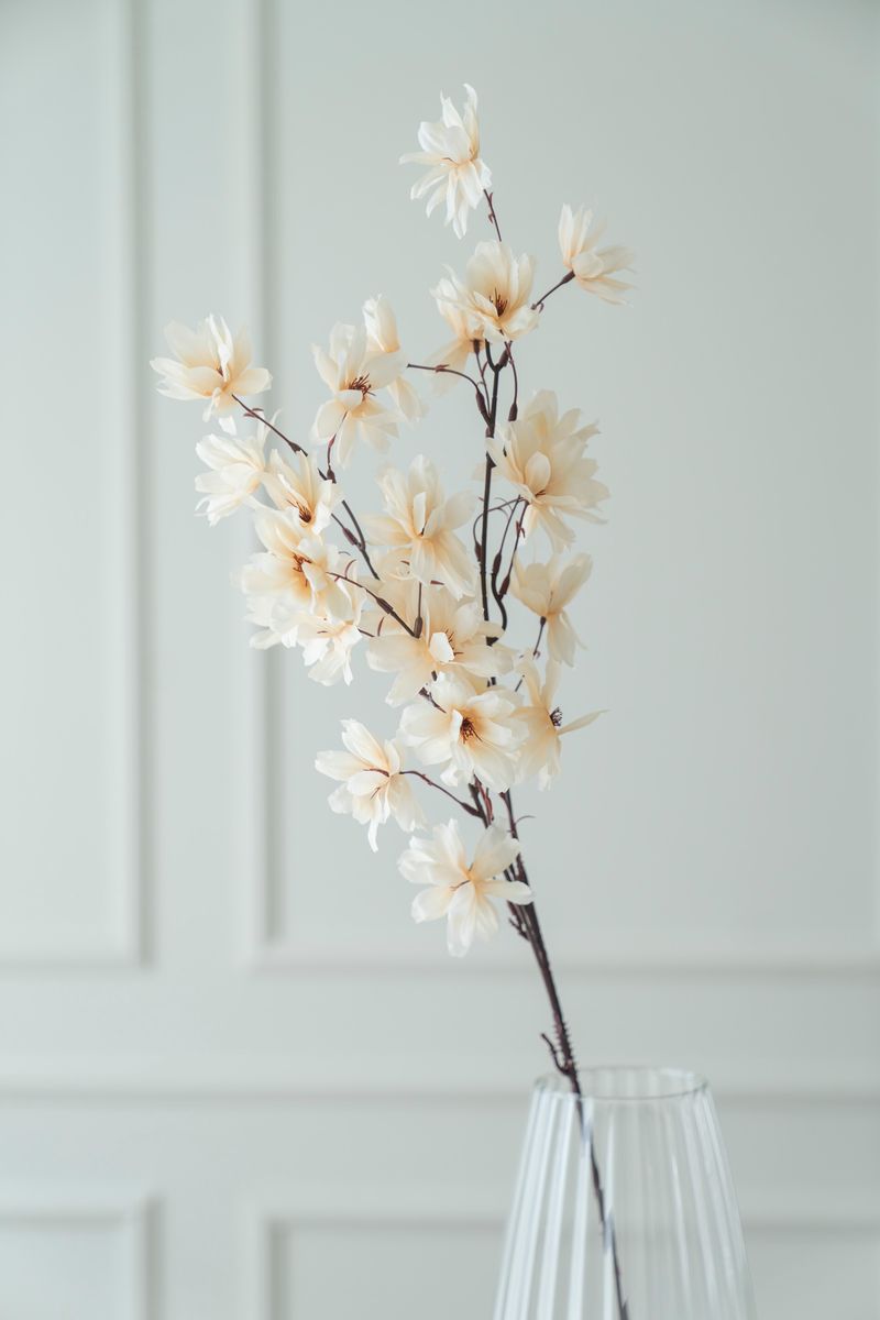 Kunstig Blomst 93cm - Beige