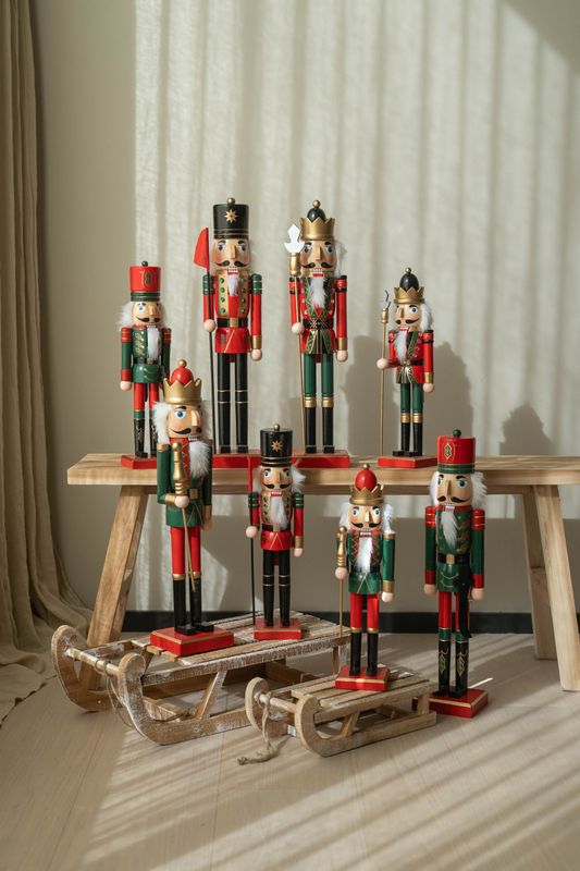 Nøtteknekker Rød/Grønn/Svart 50cm - Versjon 2