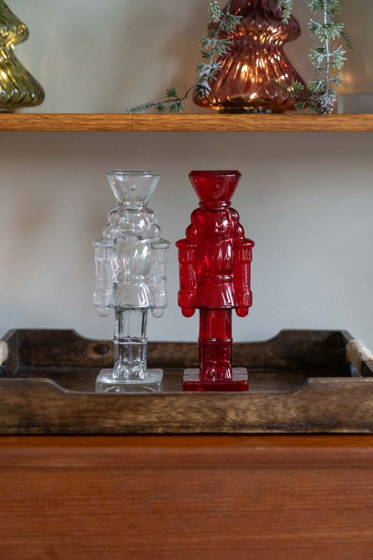 Nøtteknekker 22cm Glass - Rød
