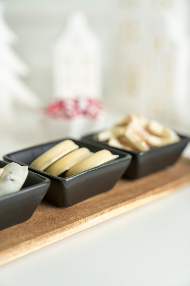 Serveringssett m/3 skåler og brett