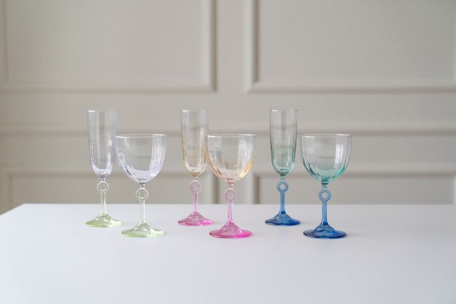 Hovedbilde Vinglass Sirkel 270ml - Blå