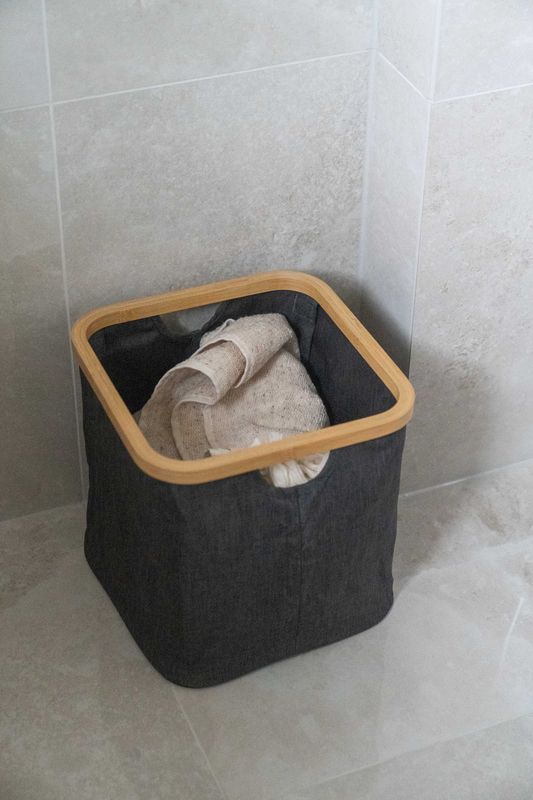 Kurv m/bambus 30x30cm