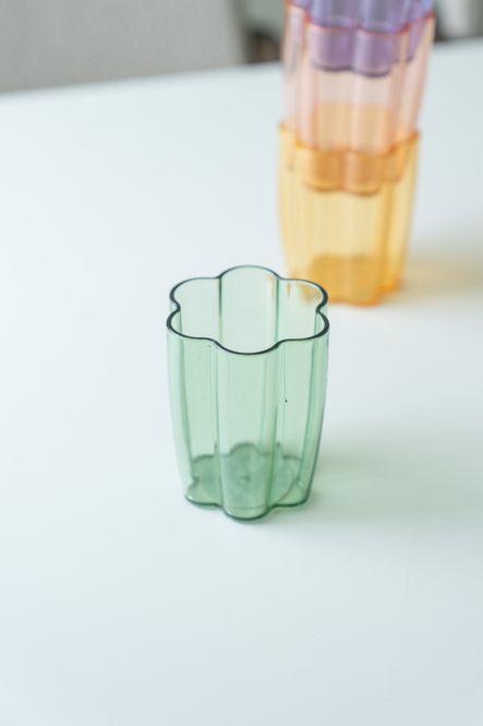 Hovedbilde Blomst drikkeglass – 300 ml – grønn