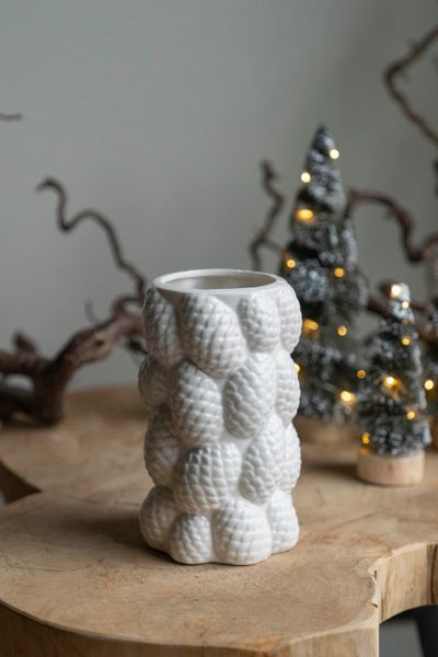 Hovedbilde Vase - Kongle 18cm Hvit