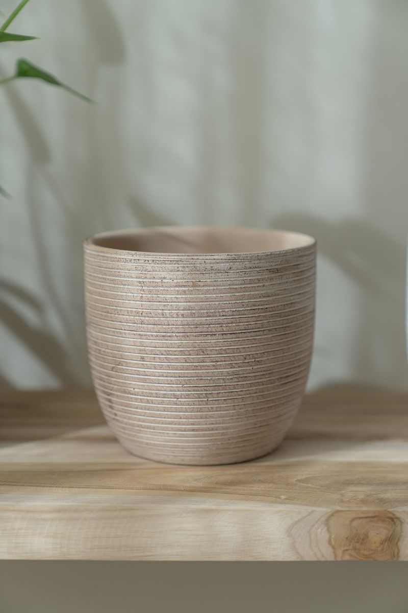 Blomsterpotte 13,5x12,5cm - Beige