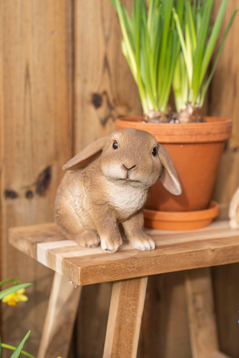 Kanin – 21×13,5×17 cm – Brunt Ansikt