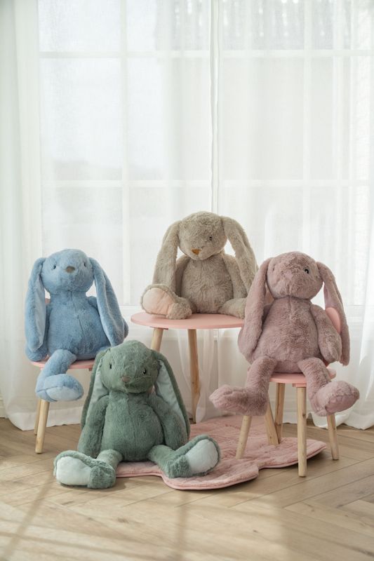 Kosedyr kanin – 70 cm – Blå