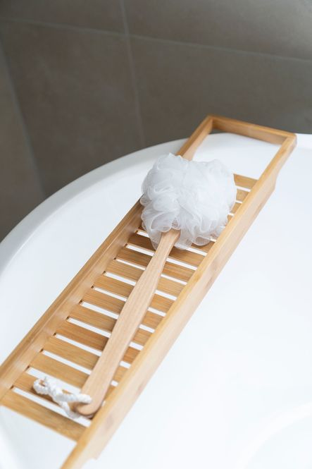 Hovedbilde Loofah med håndtak - Hvit